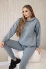 Komplet sweterkowy Bluza + Spodnie ciemny szary