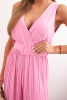 Kombinezon z wiskozy plisowany jasny różowy