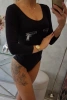Bluzka body z nadrukiem pistoletów czarna