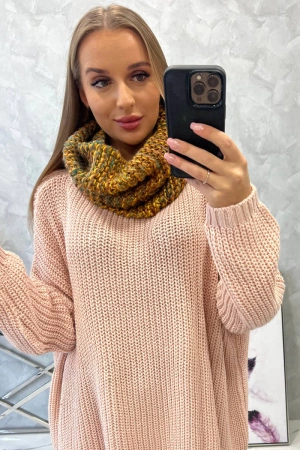 KN16 Komin damski musztardowy