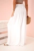 Spodnie damskie wiskozowe szerokie z gumką w pasie białe