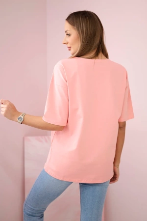 Bluzka z nadrukiem Magic morelowa