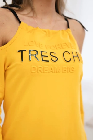 Sukienka Tres Chic musztardowa